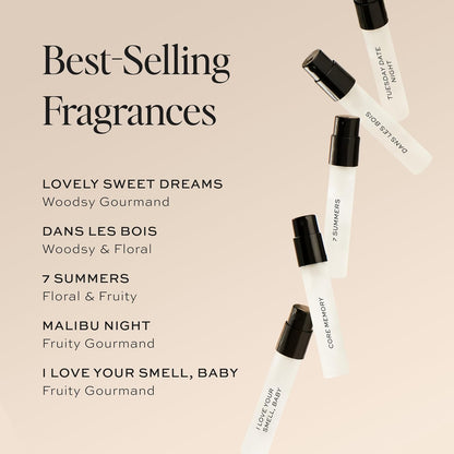 Dime Beauty Perfume Sampler, Hypoallergenic, Clean Perfumes, Eau de Toilette For Women (Set of 5, 2 ml)