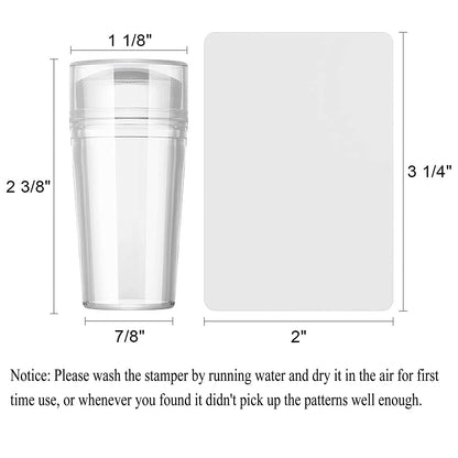 AddFavor Nail Stamper Kit - 6pcs Flower Lace Vine Stamping Plates with Silicone Stamper, Scraper & DIY Manicure Stencils