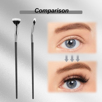 Folding Angle Scalloped Lash Brush, 2024 New Mascara Fan brushes for Lashes, Angled Eyelash Makeup Comb, Cosmetic Brushes Eyelash Separator Bent Applicators for Eye Lash Makeup (3 PCS)