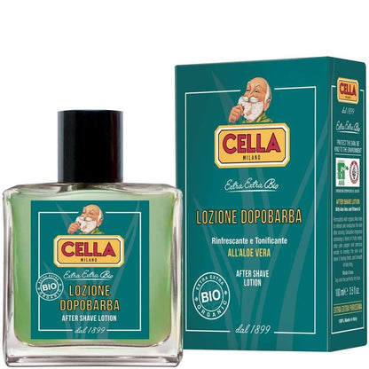 Cella Milano Aloe Vera After‑Shave Splash, 100 ml – Invigorates & Cools Skin with Classic Barbershop Scent – Made in Italy