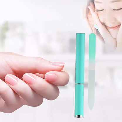 Glass nail file set, crystal