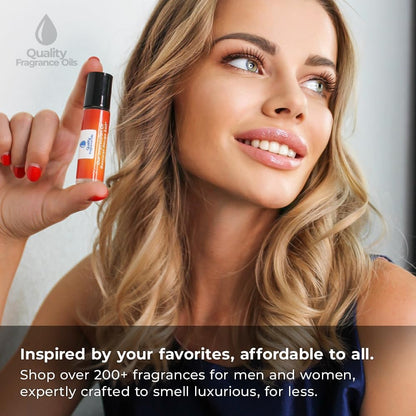 Quality Fragrance Oils' Bitter Peach Impression #353 | Long-Lasting Perfume Oil, Alcohol-Free, Strong Scent, 10ml Roll-On Unisex | Affordable Alternative to Designer Fragrances