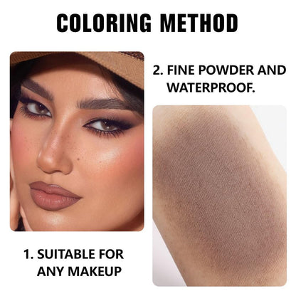 evpct Matte Brown Single Eyeshadow Palette Makeup for Older Women, Nude Cocoa Brown Cream Eye Shadow Palette Makeup Singles for Older Women Matte, High Pigment Waterproof Monochrome Mini Eyeshadow