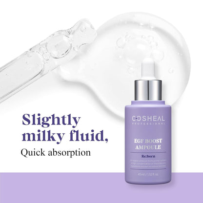 EGF Boost Ampoule 1.52 fl oz, Skin-Firming Anti-Aging Serum with Peptide & Amino Acid Complex, Boosts Elasticity & Fibroblast Activity, Wrinkle Care, Korean Skin care