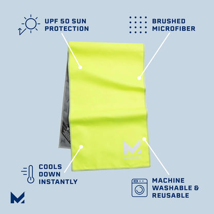MISSION Original Cooling Towel - Soft, Durable Microfiber - Cools Up to 2 Hours - UPF 50 Sun Protection - Machine Washable