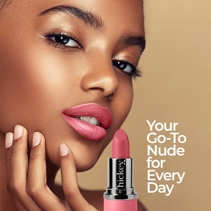 Hickey Lipstick Birthday Suit Best Nude Lipstick Refill - Long Lasting Lipstick for Women, Hydrating & Moisturizing Shade, Lip Color for Women (Birthday Suit Nude)