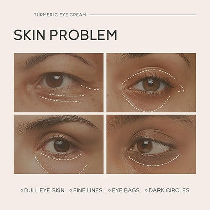 Turmeric under eye cream, for
