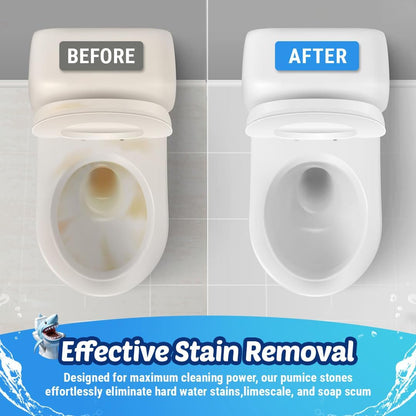 2 PACK Pumice Stone for Toilet Cleaning | Toilet Pumice Stone with Handle | Pumice Cleaning Stone for Toilet Bowl