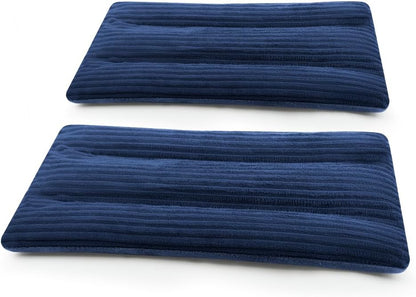 Microwave Heating Pad 6 x 12 Heating Pad Mini Microwave, Microwave Bean Bag Heating Pad for Neck and Shoulders, Moist Heat Pack Pillow Warm Compress for Knee, Wrist, Abdomen (Dark Blue) - 2 Pack