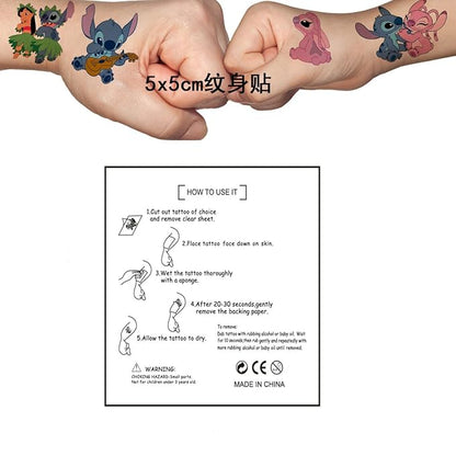 40pcs stitch temporary tattoos stickers