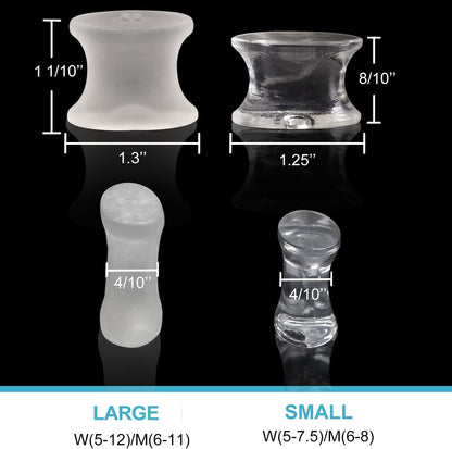 Povihome 10 Pack Gel Bunion Corrector and Toe Spacers Separators and Straightener Orthotics (4/10''Thick) for Sports Activities, for Men and Women Overlapping Toes, Bunion Pain Relief - Small Size