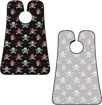 Beard Trimming Hair Catcher, Pirate Skulls Shave Bib, Non-Stick Bib Apron Waterproof, Shaving Tool for Men for Husband Father’s Day