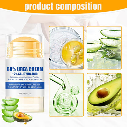 Hydrating and Anti-Cracking Foot Cream, 2025 New Moisturising and Relieves Cracking and Dryness Foot Cream, Foot Care Lotion Stick Cream for Repairs Dry and Cracked Feet Hand (2pcs)