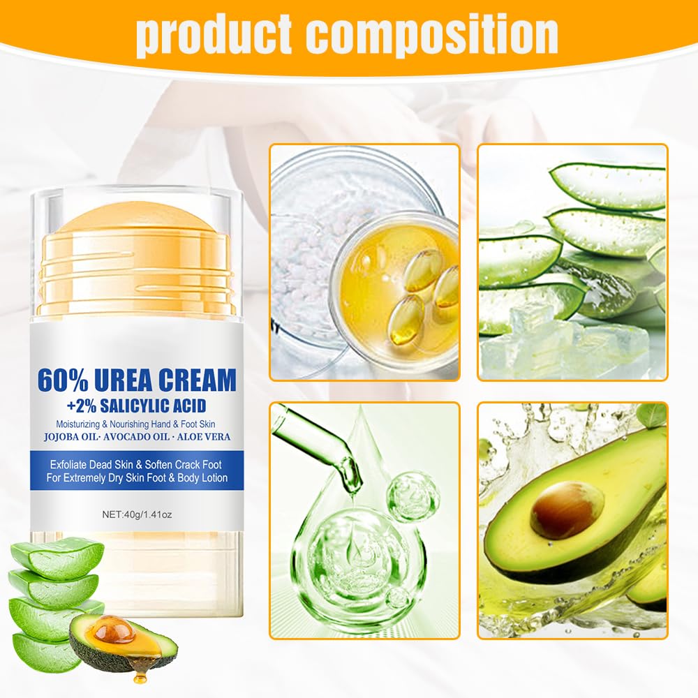 Hydrating and Anti-Cracking Foot Cream, 2025 New Moisturising and Relieves Cracking and Dryness Foot Cream, Foot Care Lotion Stick Cream for Repairs Dry and Cracked Feet Hand (3pcs)