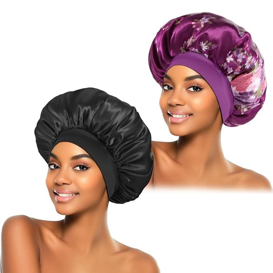 2pcs silk bonnet for sleeping,