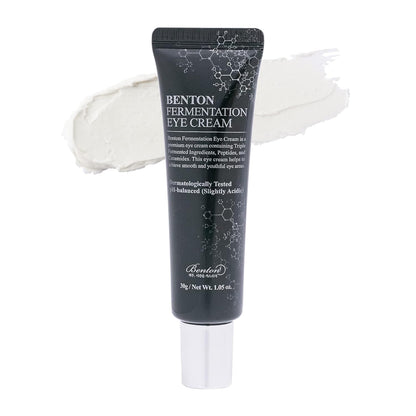 BENTON Fermentation Eye Cream 30g (1.05 oz.) - Galactomyces & Bifida Ferment Anti-Wrinkle Eye Treatment Cream, Dark Circles & Puffiness & Under Eye Bags