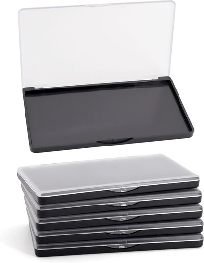 Magnetic Makeup Palette with Frosted Clear Top, 5 Pack Empty Eyeshadow Palettes depots Travel Storage Box for DIY Cosmetics Bronzer Highlights Powder (Small Palette - 5.5" x 3.1")