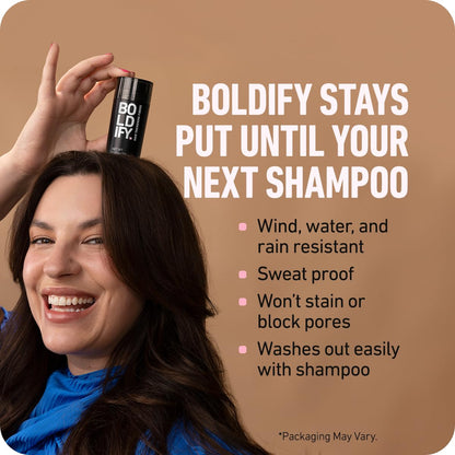 BOLDIFY Hair Fibers (28g) - Fill In Thinning and Fine Hair for an Instantly Fuller, Thicker Look - 14 Shades for Women & Men - Gray