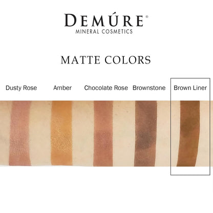Demure Mineral Make Up (Brown Liner) Eye Shadow, Matte Eyeshadow, Loose Powder, Eye Makeup, Professional Makeup