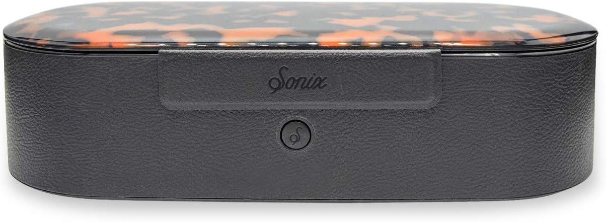 Sonix Beyond UV+O3 Sanitizer Box and Universal Charger UV and Ozone Disinfector for Phone, Mask, Makeup Brush, Nail Tool (Brown Tort)