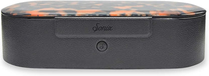 Sonix Beyond UV+O3 Sanitizer Box and Universal Charger UV and Ozone Disinfector for Phone, Mask, Makeup Brush, Nail Tool (Brown Tort)
