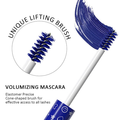 Colored Mascara for Eyelashes Set,Colorful Waterproof Mascara for eyelashes Long lasting Charming Voluminous Women Halloween Eye Makeup (2Pcs 01#Blue&06#Green, F)