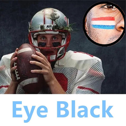 Go Ho 3 Colors Red White and Blue Face Paint Stick-Waterproof Eye Black Face Body Paint Professional Halloween SFX Queen of Hearts,Sally Makeup,Safe Facepaint Nose&Lip Smacking Sticks