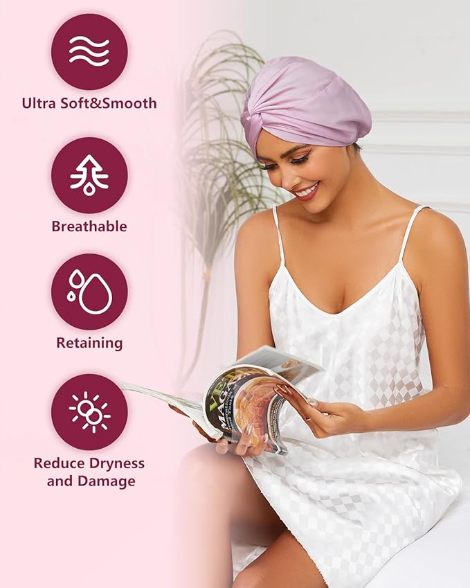 Adjustable silk satin hair bonnet