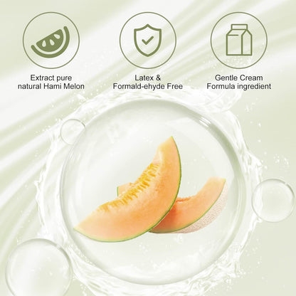 Eyelash Extension Remover 10g Cream Lash Extension Remover Dissolves Powerful Eyelash Glue Remover Low Irritation eyelash remover for lash extensions Lash Glue Remover for Sensitive Skin(Hami Melon)