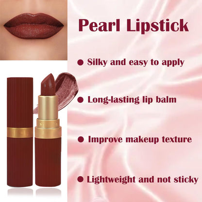Brown Metallic Lipstick for Women,Lightweight Shimmer Frosted Lipstick,Glitter Lip Gloss Stain Long Lasting Waterproof Smudge Proof 24 Hour Full Coverage Lip Makeup,Vegan