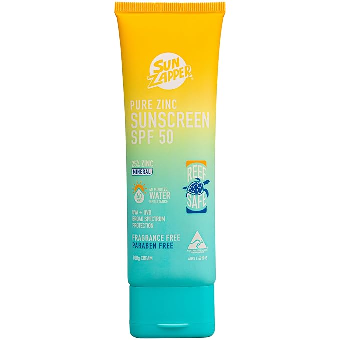 Sun Zapper Pure Zinc Sunscreen SPF 50 Reef Safe Mineral Zinc 100g