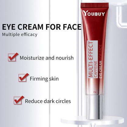 Caffeine Eye Cream for Dark Circles and Puffiness - Caffeine Under Eye Cream Anti Aging - Under Eye Serum for Puffiness Bags Wrinkles Fine Lines - Dark Circle Eye Cream Visible Firming Tightening