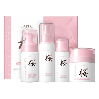 Skin Care, Skin Care Set, Skin Care Kit with Cleansing Mousse, Toner, Serum, Essence Cream Women Beauty Gift Sets 4pcs for Women Teen Girls Mom Daughter Mother's Day Birthday Christmas