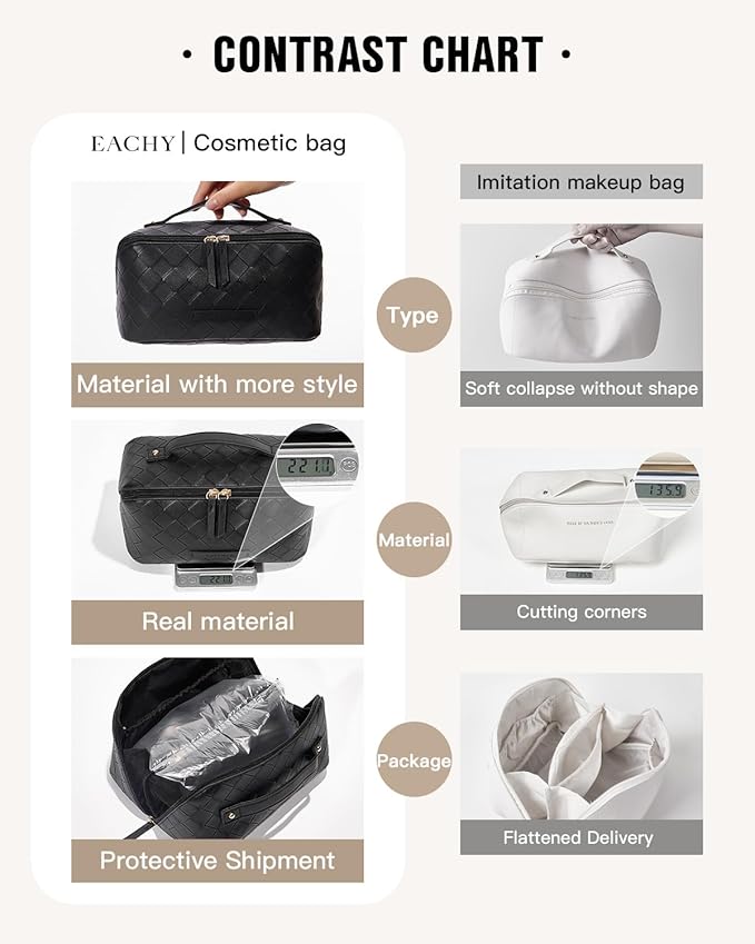 Eachy travel makeup bag,large capacity