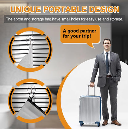 Gifts for Men, Beard Bib Apron, Large Beard Shaving Apron Cape with Suction Cups and Packing Pouch, Gifts for Dad Husband Boyfriend, Stocking Stuffers Christmas Gifts Father Day's Gift Birthday Gift