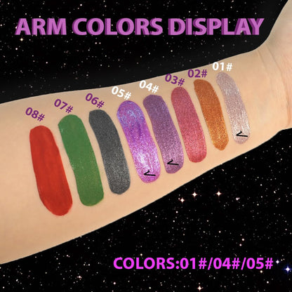 Taupe Purple Dark Purple Metallic Lipstick for Women,Glitter Sparkling Liquid Lipstick,Long Lasting Waterproof Lightweight Non-Drying Bold Dark Lip Gloss for Gothic Stage Makeup,Vegan