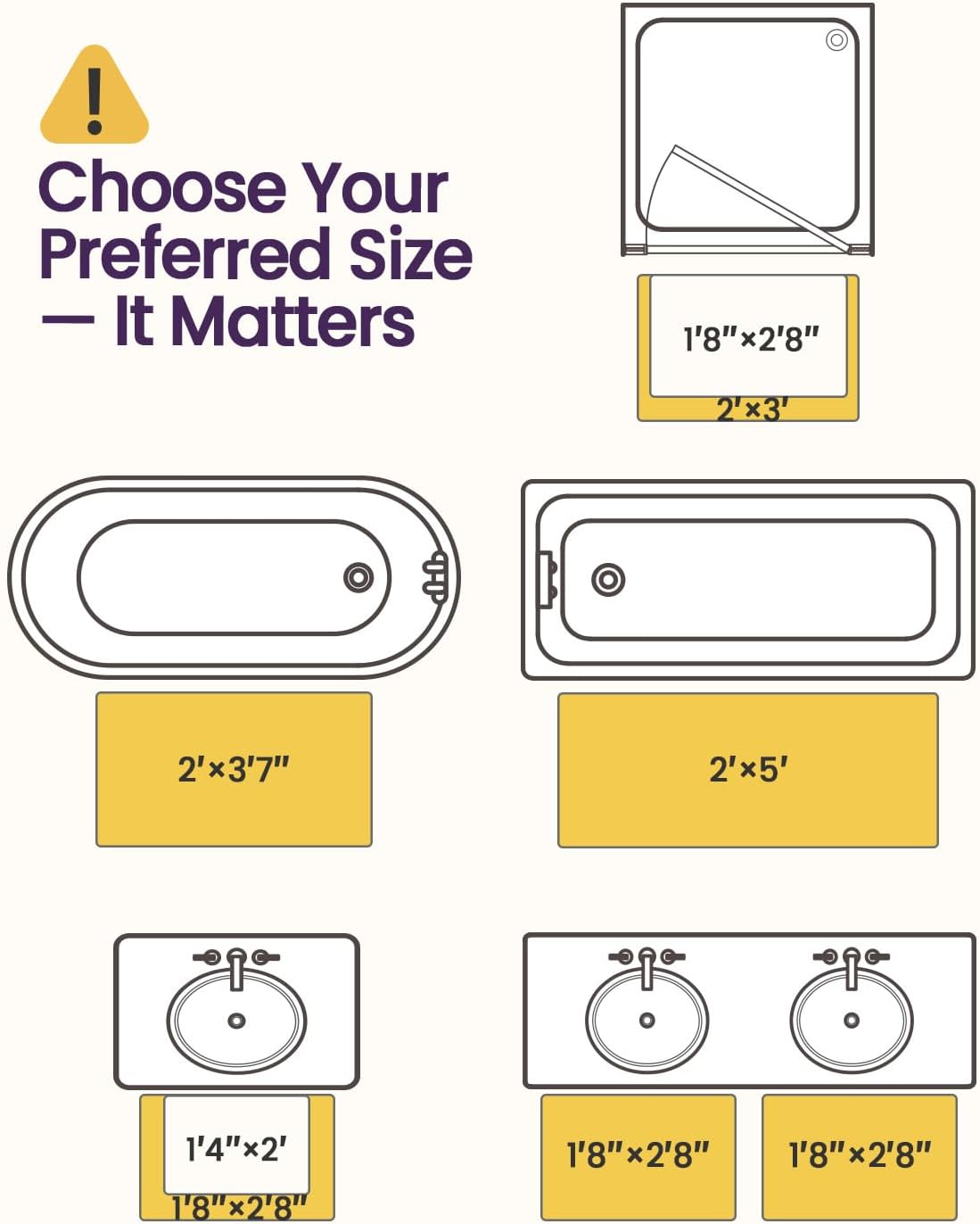 DEXI Bathroom Rug 32x20, Non Slip Washable Bath Mat for Shower Floor, Absorbent Soft Bathmat with Rubber Backing, Quick Dry Microfiber Carpet, Navy