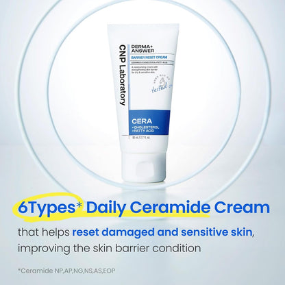 CNP Barrier Reset Cream - Deep Hydration, Strengthen Barrier, Ceramide, Suitable for Dry, Sensitive Skin, Korean Skin Care, 2.7 fl. oz.