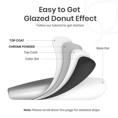 Beetles Silver Aurora Chrome Nail Powder Pearl Mirror Effect 1g Chrome Powder for Gel Nail Polish Silver Manicure Crome Nails Glazed Nails Art Design Gift for Women