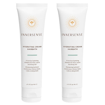 INNERSENSE Organic Beauty - Natural Hydrating Cream Hairbath Shampoo | Hydrating, Nourishing, For Dry Scalp | Non-Toxic, Cruelty-Free, Clean Haircare (2 Pack - 2 fl oz | 59.1 mL each)