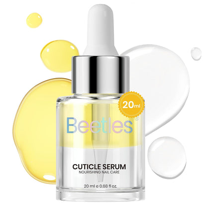 Beetles 20ml Cuticle Oil Nail Oil Care for Nail, Hydrating Oil For Repaired Cuticles, Remedy For Damaged Skin & Thin Nails Vitamin E, Rice Bran & Sweet Almond Oils Softener Nail Repair Gift for Her