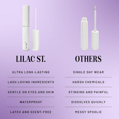 Lilac St - Eternal Bond (Clear) - Lash Cluster Glue - Quick Dry Formula - Mini Mascara Wand Applicator - Strong & Flexible Hold - Waterproof - Sensitive Eyes Safe - Cruelty Free, Vegan, Women Founded