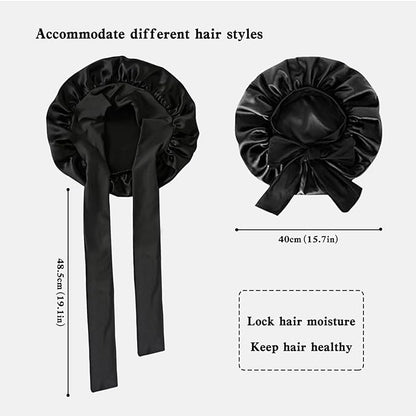 3pcs satin bonnet silky bonnet