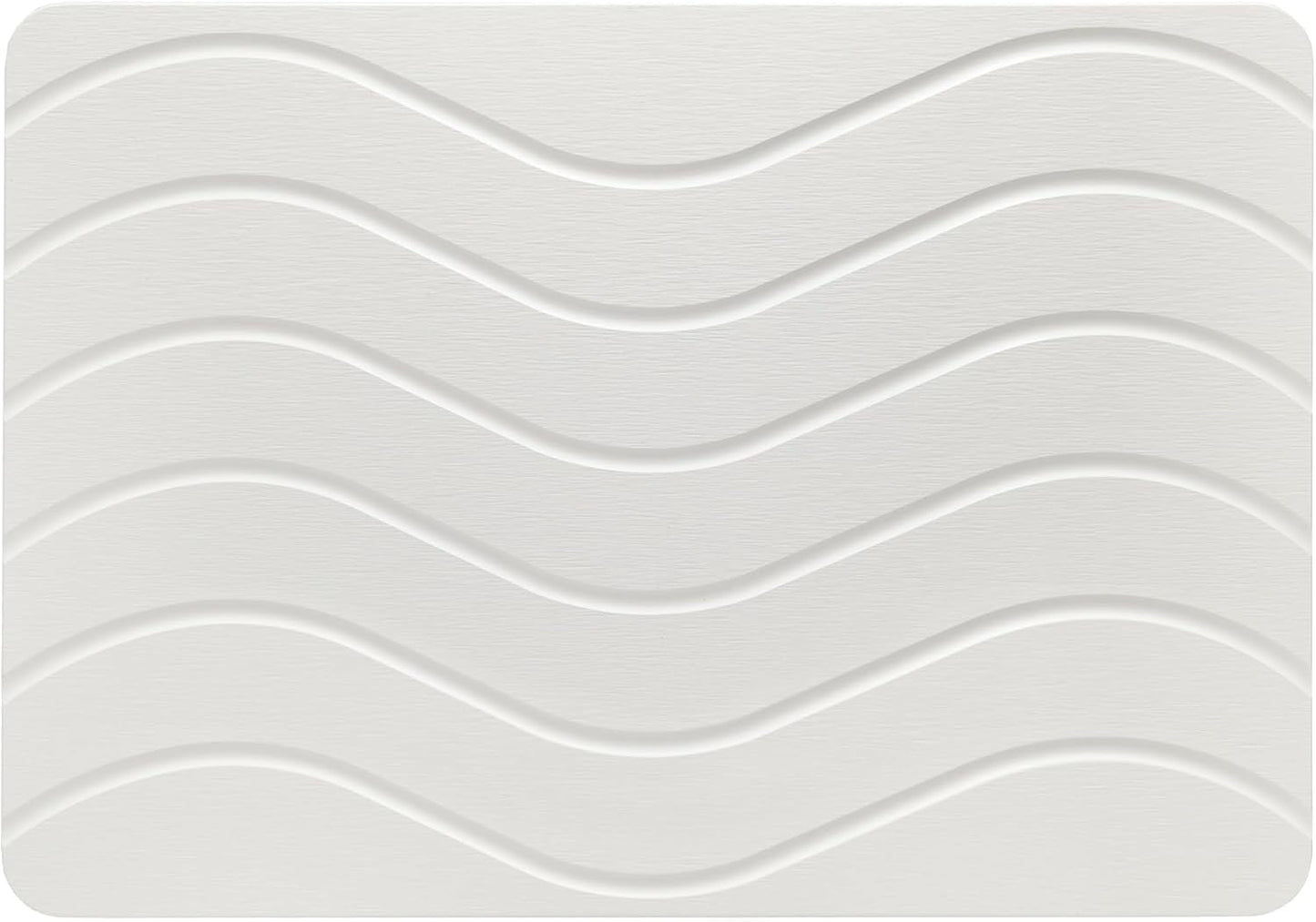 Absorbent Stone Bath Mat, Diatomaceous Earth Shower Mats, Non-Slip Water Absorbing Diatomite Stone Mat for Bathroom Floor, Quick-Drying Easy to Clean (23" x 16" White)