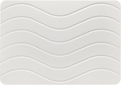Absorbent Stone Bath Mat, Diatomaceous Earth Shower Mats, Non-Slip Water Absorbing Diatomite Stone Mat for Bathroom Floor, Quick-Drying Easy to Clean (23" x 16" White)