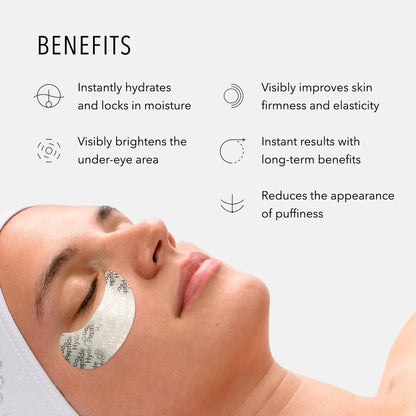 HydroPeptide PolyPeptide Collagel Eye Masks, Line-Lifting Hydrogel Under Eye Patch, Firmer Appearance & Hydration & Dark Circles, 8 Treatments