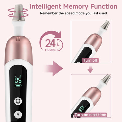 2 Pack 9-in-1 Digital Display Nail Grinder with 100 Sanding Bands - Adjustable Speed Electric Manicure Tool for Acrylic Nails, Callus Removal & Gel Polish - Professional Home Pedicure Kit