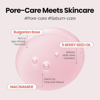 [K-Beauty] Rose Vitamin Oil to Foam - All-in-One Korean Face Wash OilBased Foaming Facial Cleanser - Pore Minimizing & Blackhead Remover - Makeup Deep Cleansing Oil for All Skin Types (3.88 fl oz)