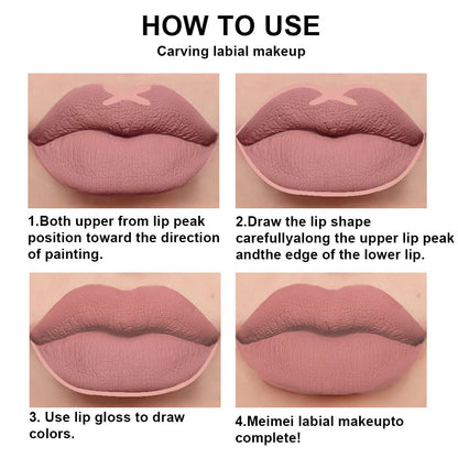 evpct 2Pcs Mauve Nude Neutral Color Lip Liner and Matte Lipstick Makeup Sets Vegan Lipstick Lip Liner and Gloss Set Lip Stain Long Lasting Waterproof 24 34#