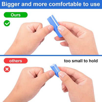 Buffer Block Nail File, 100/180 Grit Sponge Nail Buffers for Acrylic Nails, Mini Buffing Block Double Sided for Manicure Tools 30 Count - Blue